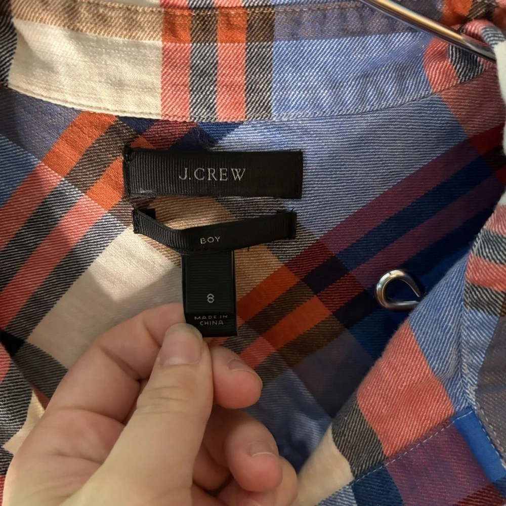 Jcrew Boys size 8 plaid button down